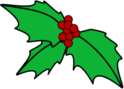 holly with berries clipart