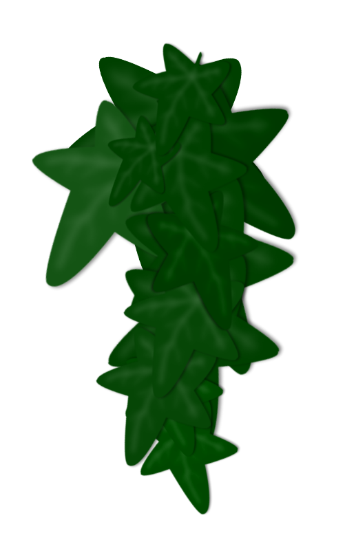 ivy wreath -transparent background