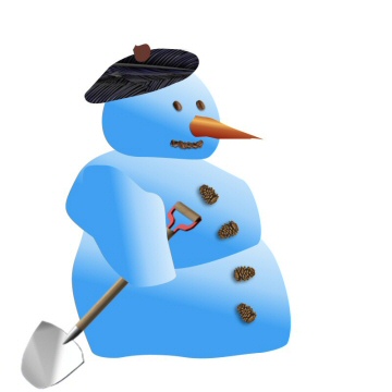 snowman with spade