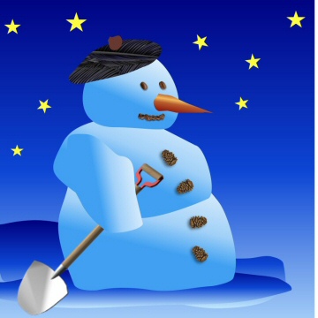 snowman card completed