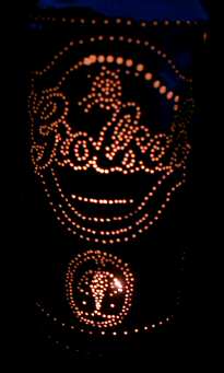 grolsh beer can lantern