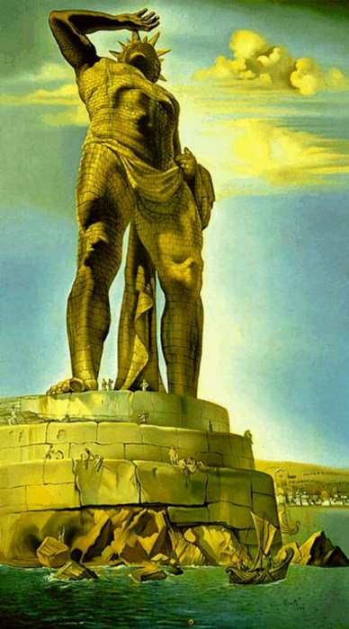 colossus of rhodes by salvador dali