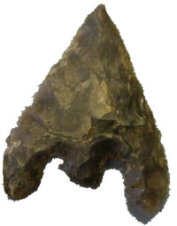 high quality bronze age flint arrow