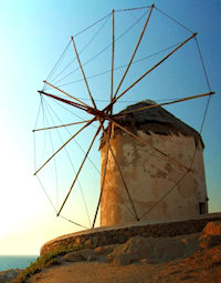 myknos ancient windmill